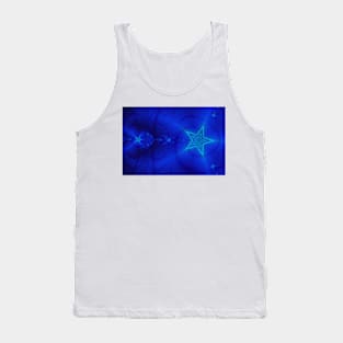 Blue Starry Background Pattern Tank Top